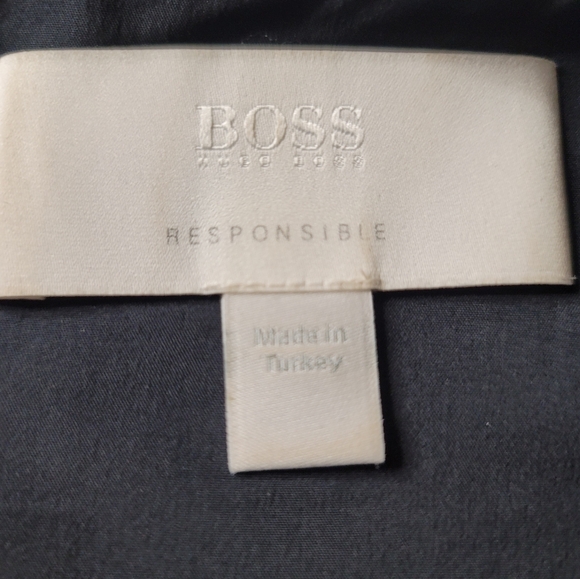 HUGO BOSS Elegant Dometa Navy Pinstriped Sheath Dress Size 10 - Picture 12 of 12